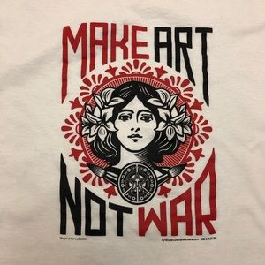 Shepard Fairey design, Make Art Not War, XL
